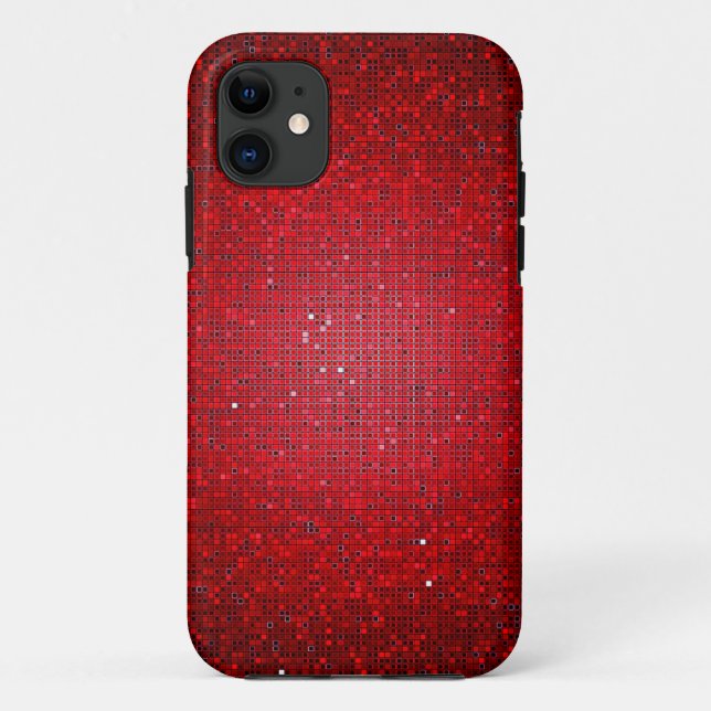 iPhone mit rotem Glitzer 5-poliger Barely There™-F Case-Mate iPhone Hülle (Rückseite)