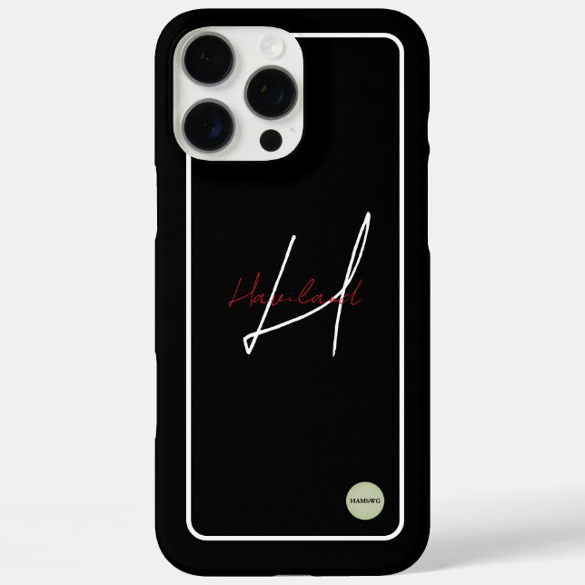iPhone Modernes Handy Fall mit Name HAMbyWG Case-Mate iPhone Hülle (Rückseite)