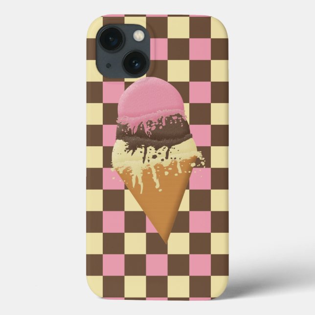 iPhone Neapolitan Eiscreme-Kegel-Hülle Case-Mate iPhone Hülle (Rückseite)