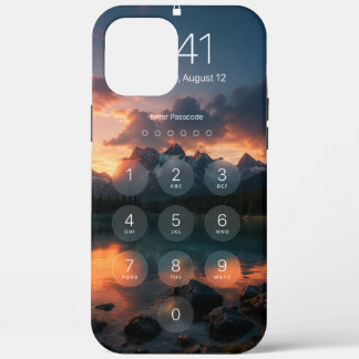 iPhone-Sperrbildschirm-Passcode Bergsee Sonnenunte Case-Mate iPhone Hülle