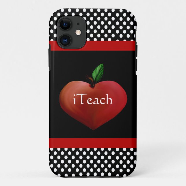 iPhone von Red Heart Apple Teacher 5 Fall Case-Mate iPhone Hülle (Rückseite)