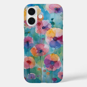 iPhone-Wasserfarben-Blumen-Pastell-Eto iPhone 16 Hülle