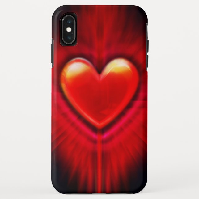 iPhone XS Max Gehäuse Red & Black Herz Design. Case-Mate iPhone Hülle (Rückseite)
