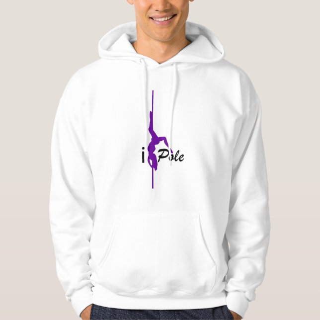 iPole lila/Schwarzes Hoodie (Vorderseite)