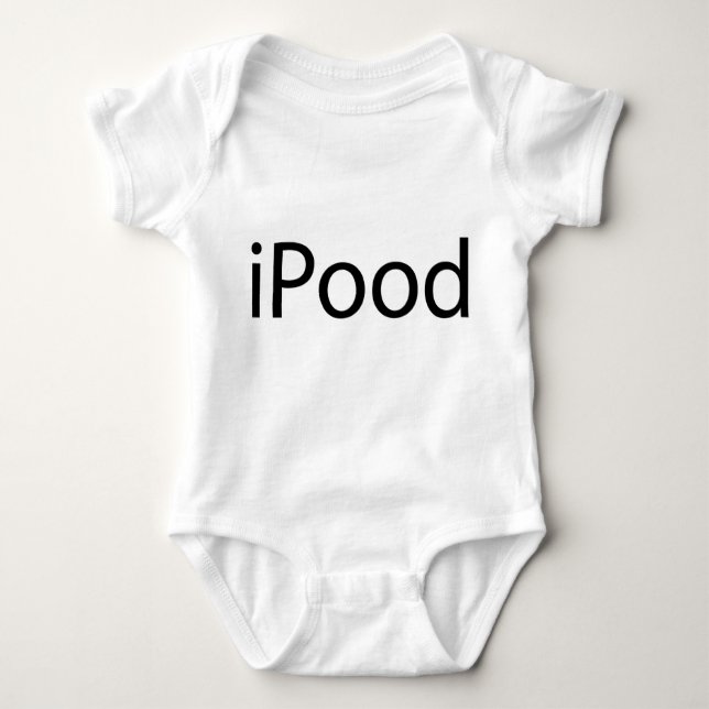 iPood/Apple-Logo Baby Strampler (Vorderseite)
