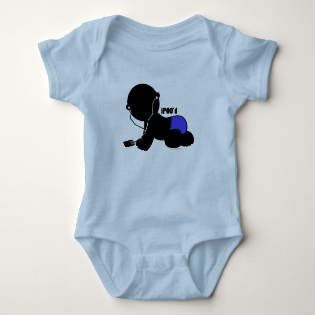 iPOOD_blue Baby Strampler (Vorderseite)