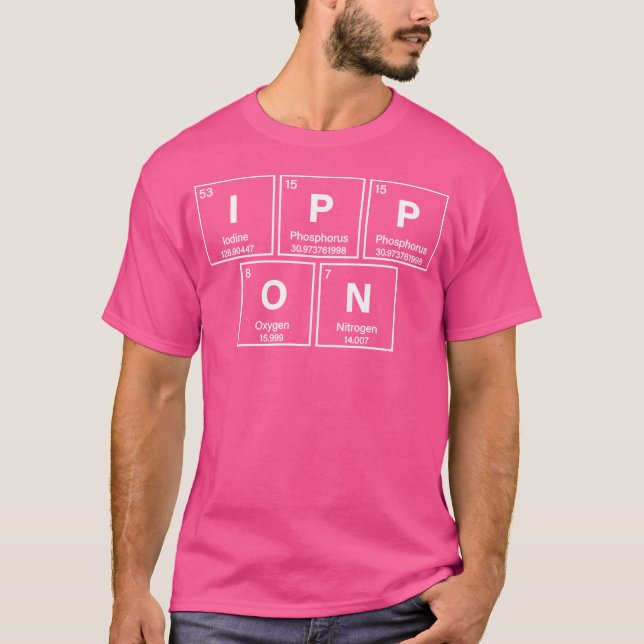 Ippon Periodic Table Judoka Science Funny Judo T-Shirt (Vorderseite)