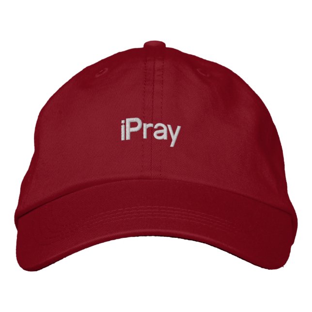 iPray Hat Bestickte Baseballkappe (Vorderseite)