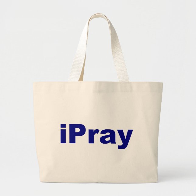 iPray Jumbo Stoffbeutel (Vorne)