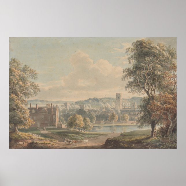 Ipswich aus dem Boden des Christchurch-Herrenhause Poster (Vorne)