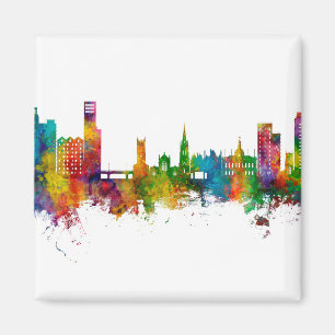Ipswich England Skyline Magnet