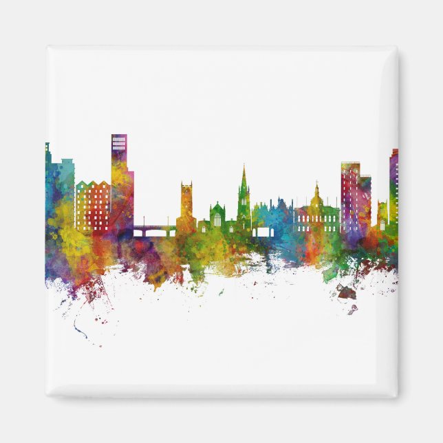 Ipswich England Skyline Magnet (Vorne)