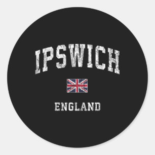 Ipswich England Sportsport Runder Aufkleber