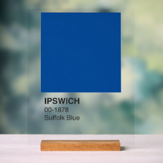 Ipswich Suffolk Blue - Klare Hintergrundinformatio Acrylschild