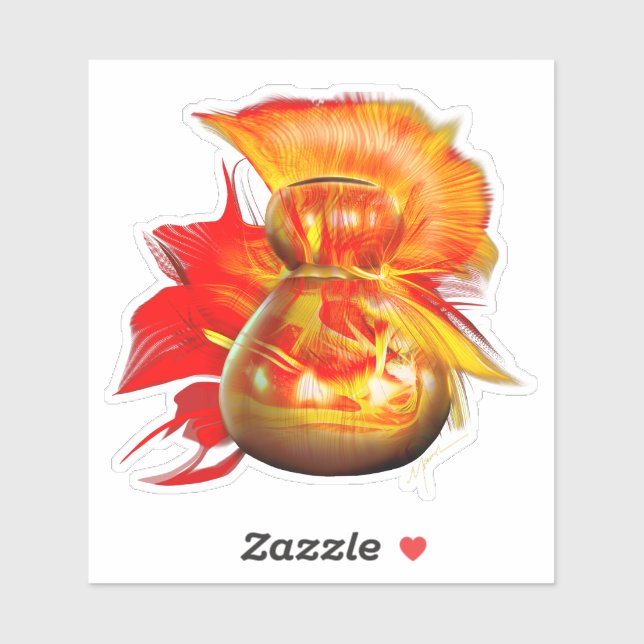 Ipu Hawaii Gourd-Instrument Aufkleber (Blatt)