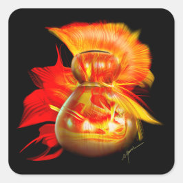 Ipu Hawaii Gourd-Instrument Quadratischer Aufkleber