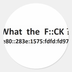 ipv6 runder aufkleber