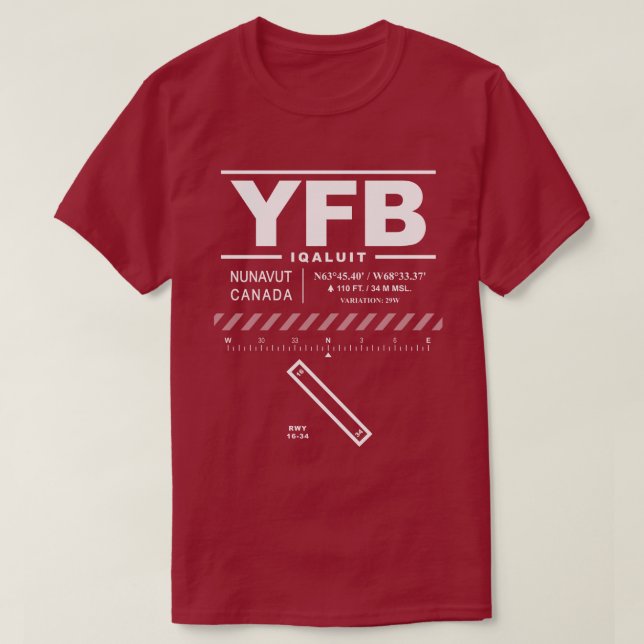 Iqaluit Airport YFB Tee Shirt (Design vorne)