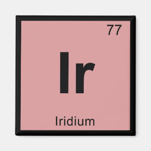 Ir - Iridium Chemie Periodensystem Symbol Magnet