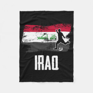 Irak Fahne Trikot Irakische Fußballmannschaft Irak Fleecedecke