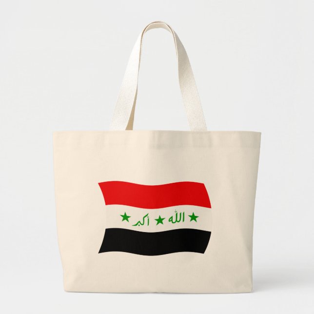 Irak Flag Tote Bag Jumbo Stoffbeutel (Vorne)