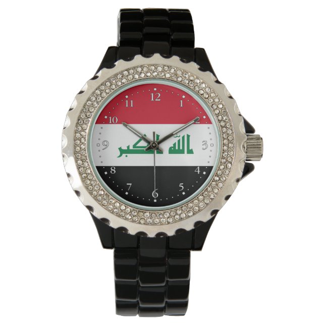 Irak-Flagge Armbanduhr (Vorderseite)