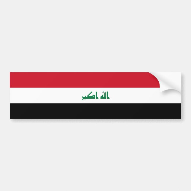 Irak-Flagge Autoaufkleber (Vorne)