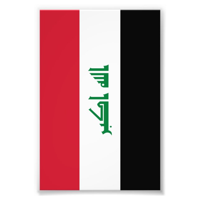 Irak-Flagge Fotodruck (Vorne)