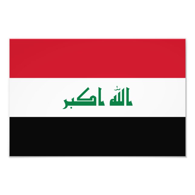 Irak-Flagge Fotodruck (Vorne)