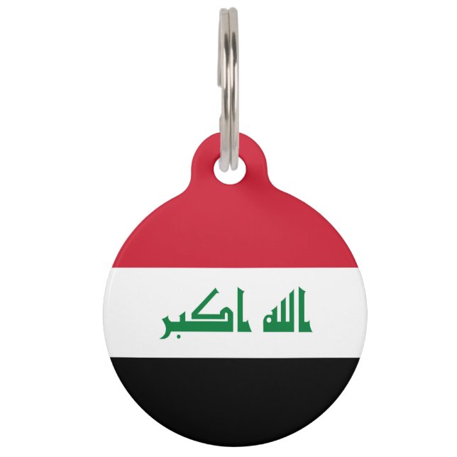 Irak-Flagge Haustiermarke (Vorderseite)