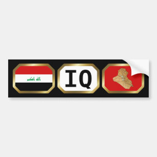 Irak-Flagge-Karte-Code-Aufkleber Autoaufkleber