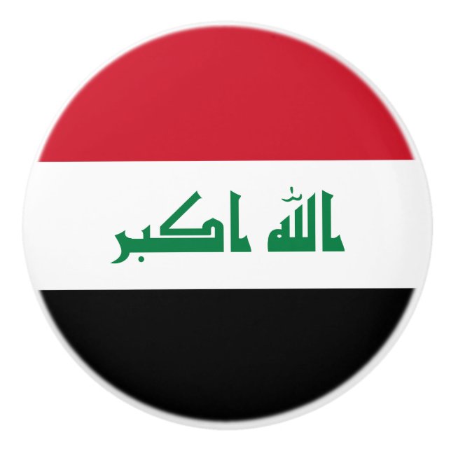Irak-Flagge Keramikknauf (Vorderseite)
