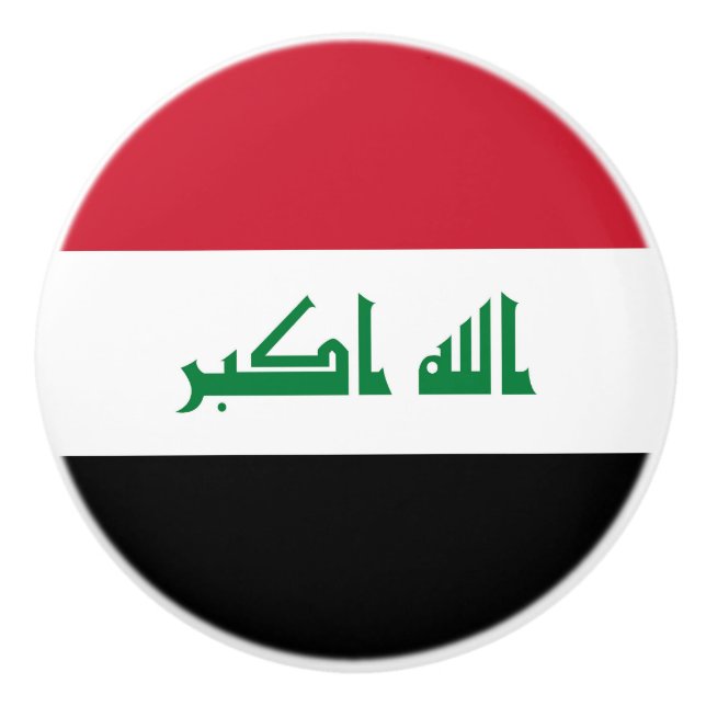 Irak-Flagge Keramikknauf (Vorderseite)