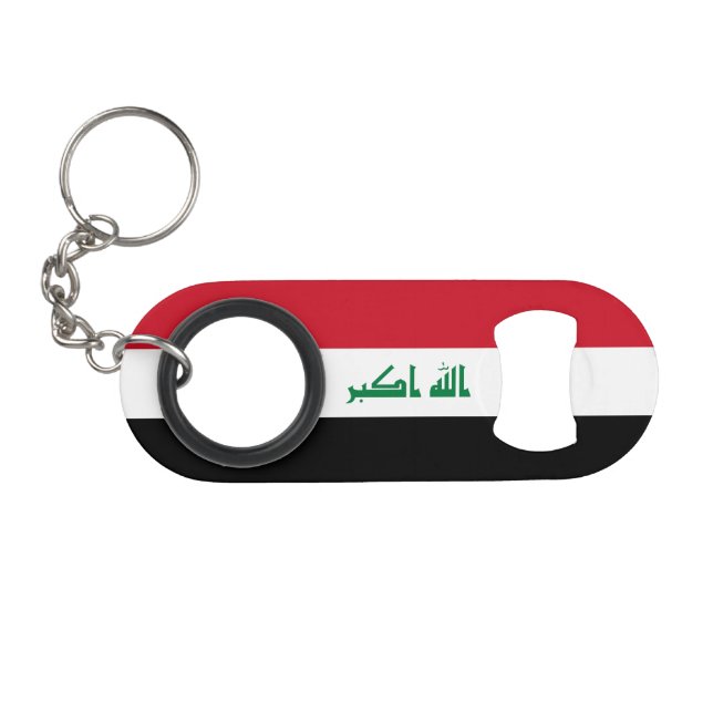 Irak-Flagge Mini Flaschenöffner (Vorderseite (Horizontal))