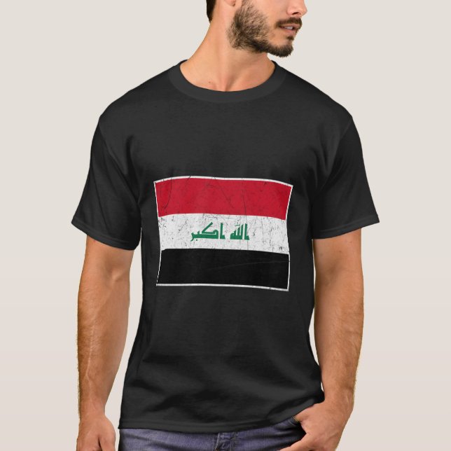Irak-Flagge mit irakischen Farben T-Shirt (Vorderseite)