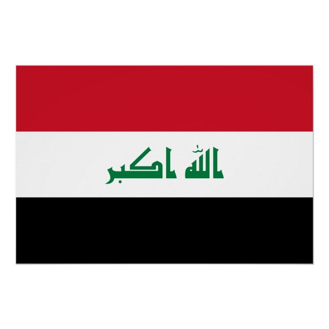 Irak-Flagge Poster (Vorderseite)