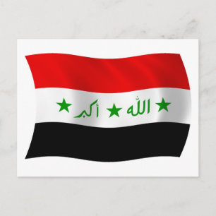 Irak Flagge Postkarte