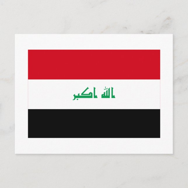 Irak-Flagge Postkarte (Vorderseite)