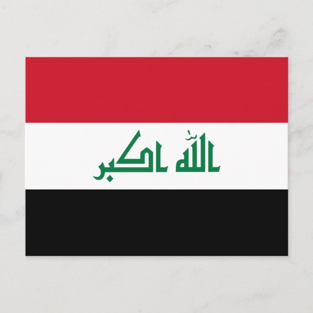Irak-Flagge Postkarte (Vorderseite)