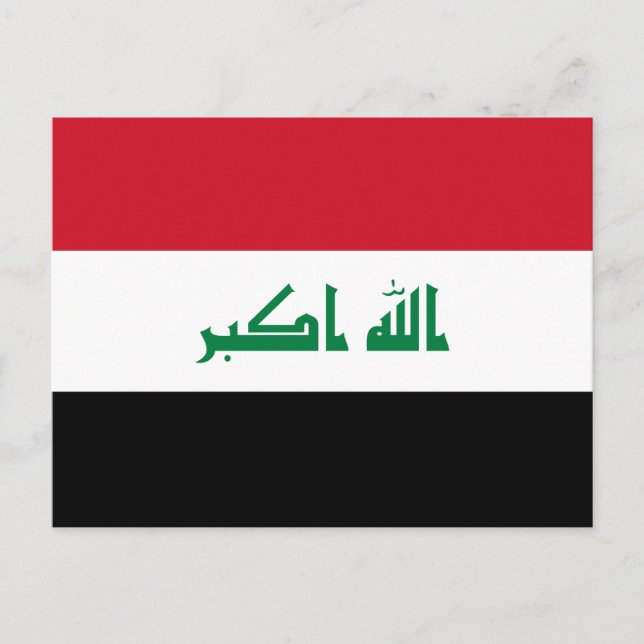 Irak-Flagge Postkarte (Vorderseite)