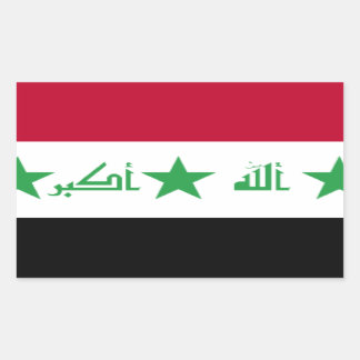 Irak-Flagge Rechteckiger Aufkleber