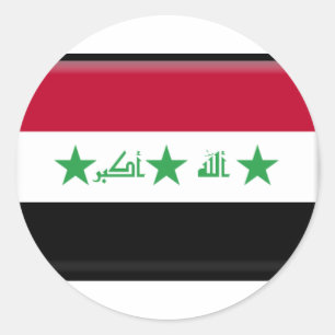 Irak-Flagge Runder Aufkleber