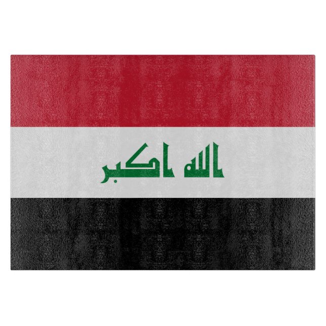 Irak-Flagge Schneidebrett (Vorderseite)