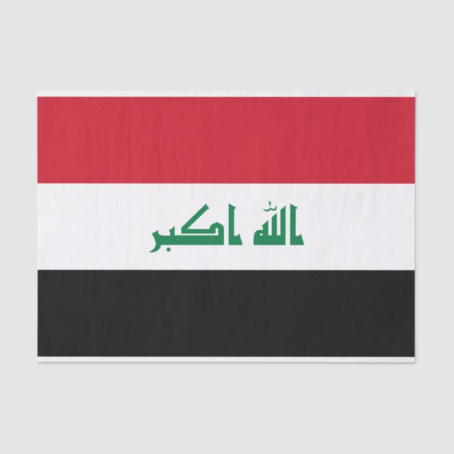 Irak-Flagge Seidenpapier (Vorderseite)
