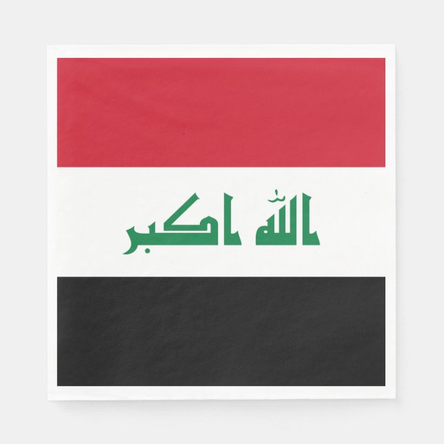 Irak-Flagge Serviette (Vorderseite)