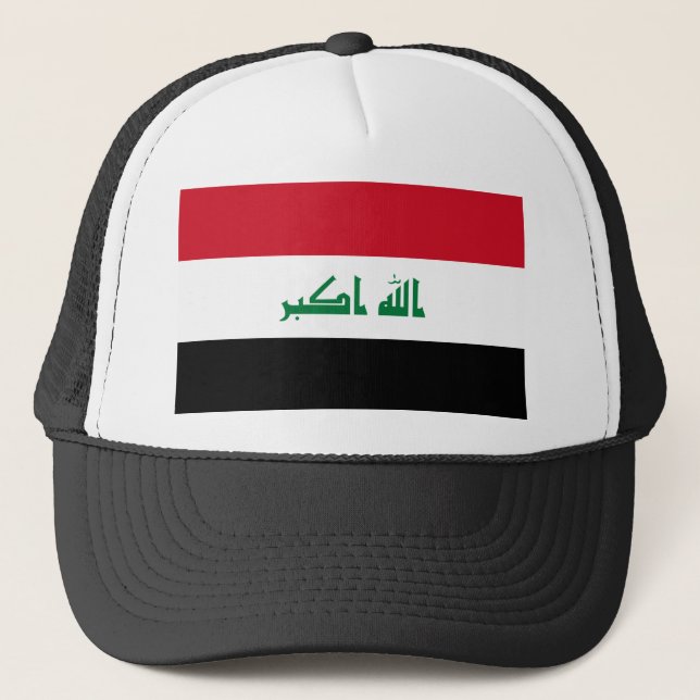 Irak-Flagge Truckerkappe (Vorderseite)