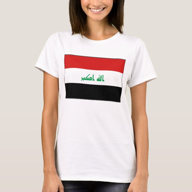 Irak-Flagge x Karte T - Shirt (Vorderseite)