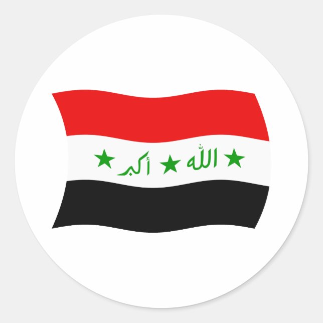 Irak Flaggen Aufkleber (Vorderseite)