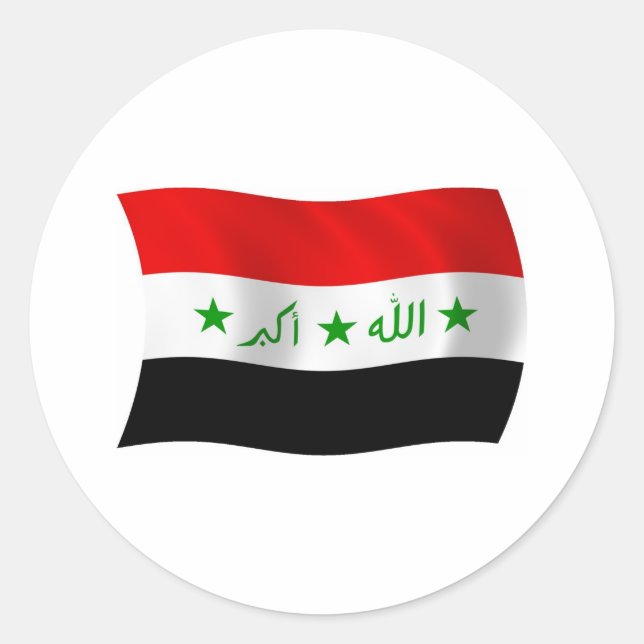 Irak Flaggen Aufkleber (Vorderseite)