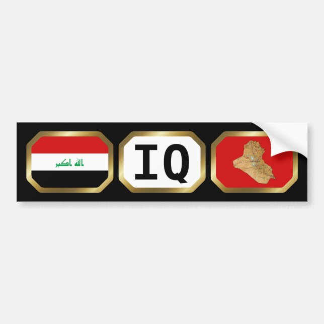 Irak Flaggenplan-Autoaufkleber Autoaufkleber (Vorne)